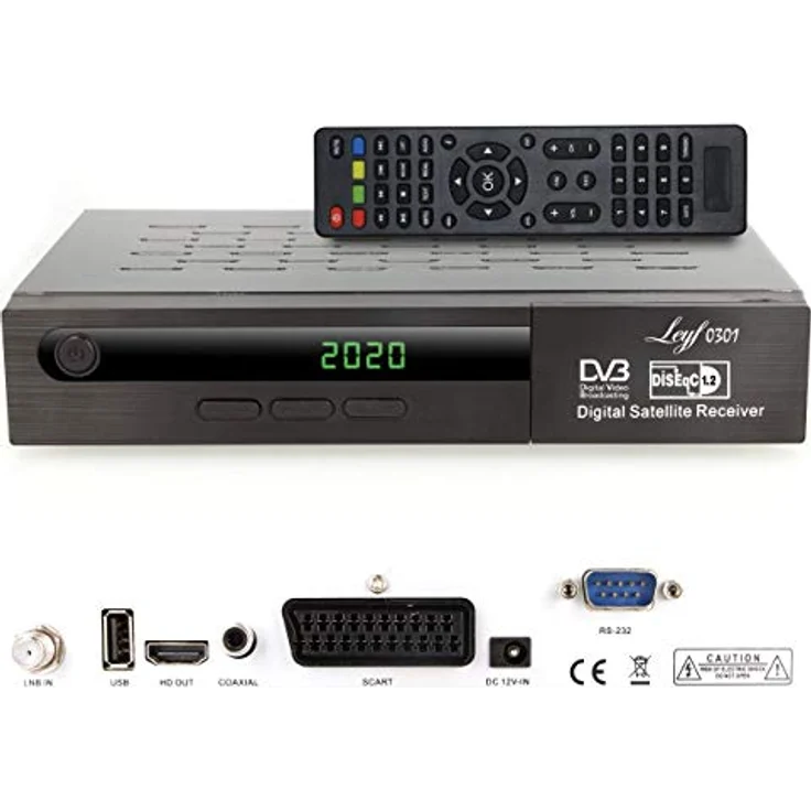 Leyf Satellite Receiver PVR Recording Function Digital Satellite Receiver (HDTV, DVB-S/DVB-S2, HDMI, SCART, 2X USB, Full HD 1080p) [Pre-Programmed for Astra, Hotbird and Türksat] + HDMI Cable – Bild 2
