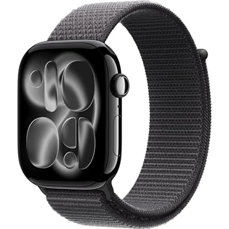 Apple Sport Loop, 46 mm Armband für Apple Watch, dunkelgrau, One Size, atmungsaktiv und leicht, aus 82 % recyceltem Nylon – Bild 2