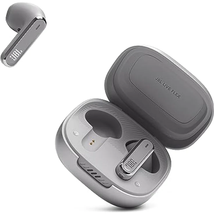 JBL Live Flex – In-Ear-Bluetooth-Kopfhörer mit 40 Stunden Akkulaufzeit – Geräuschunterdrückung und wasserdicht – Silver – Bild 5