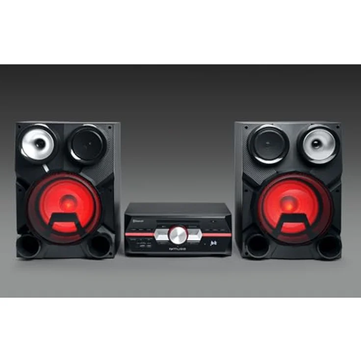 Muse MICRO SYSTEEM M80DJ (Bluetooth, CD Player), Stereoanlage, Schwarz – Bild 3