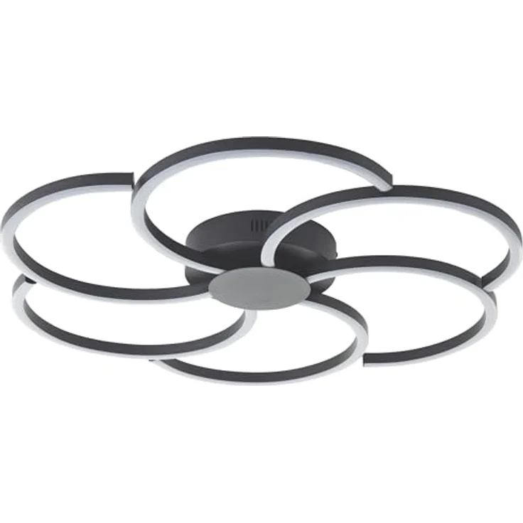 Brilliant LED Deckenleuchte Fico 65 cm, dimmbar, CCT-Farbanpassung, Nachtlicht, Aluminium, schwarz – Bild 2