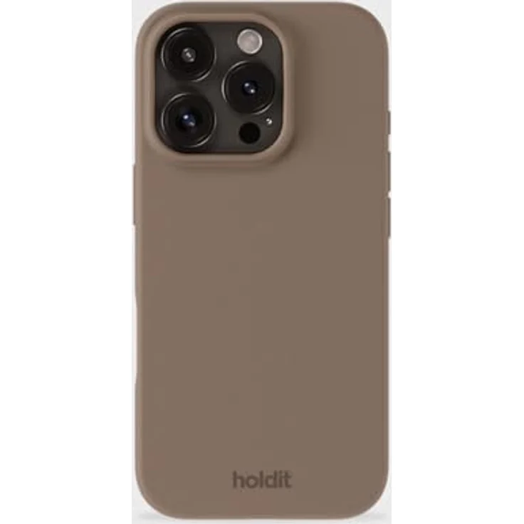 holdit Silikonskal iPhone 16 Pro - Mocha Brown, Ultradünne Passform, vegan, kabelloses Laden – Bild 1