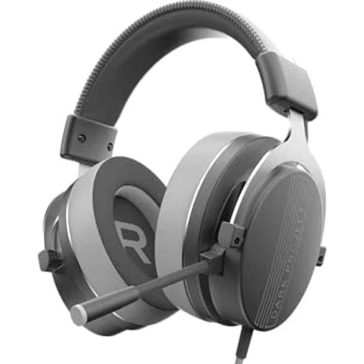 Dark Project VEXO Wired Gaming Headset, 50-mm-Treiber, omnidirektionales Mikrofon, grau – Bild 1