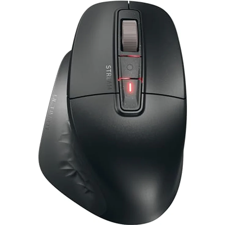 CHERRY Stream Mouse Ultimate, Ergonomische Multi-Device-Maus für bis zu 4 Geräte, Bluetooth, 2,4 GHz & Kabel, Anpassbares Scrollrad, für Rechtshänder, schwarz – Bild 1