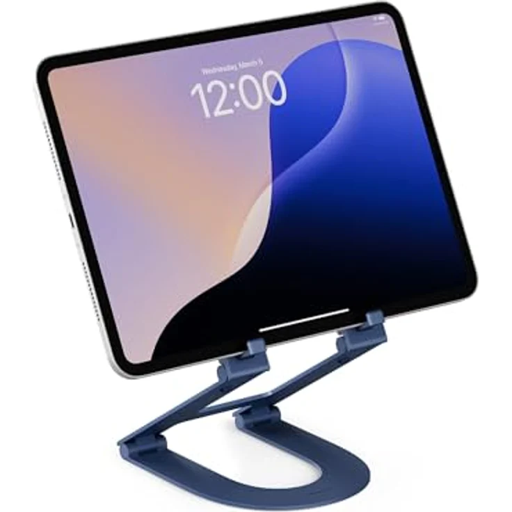Twelve South Curve Mini Tablet-Ständer, tragbar und verstellbar, 15,2 cm, ergonomische Erhöhung für freihändige Nutzung, faltbar, leichtes Design, Küste – Bild 1