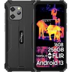 Blackview BV8900 Outdoor Handy Ohne Vertrag, 4X Wärmebildkamera+ OSI 64MP+16MP, 16GB+256GB Helio P90 Android 13 Outdoor Smartphone mit 10000mAh 33W Schnellladung, 2.4K 6.5" Display, NFC/GPS/USB 3.0