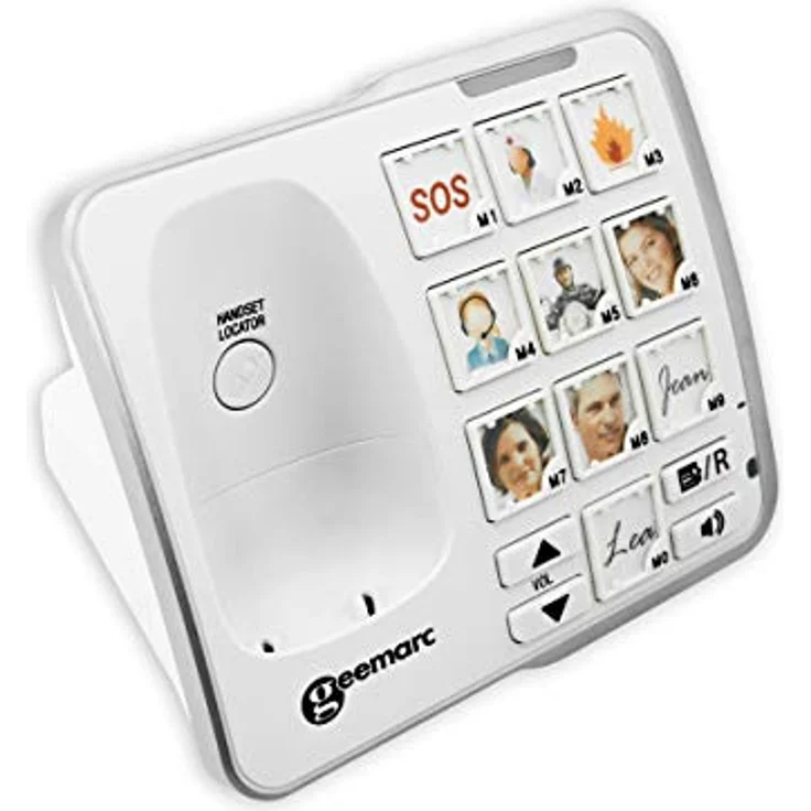 Geemarc AmpliDECT 295 PHOTO Großtastentelefon mit 10 Direktwahl-Fototasten und optischer Anrufanzeige an der Basisstation, integrierter Anrufbeantworter, Deutsche Version – Bild 6