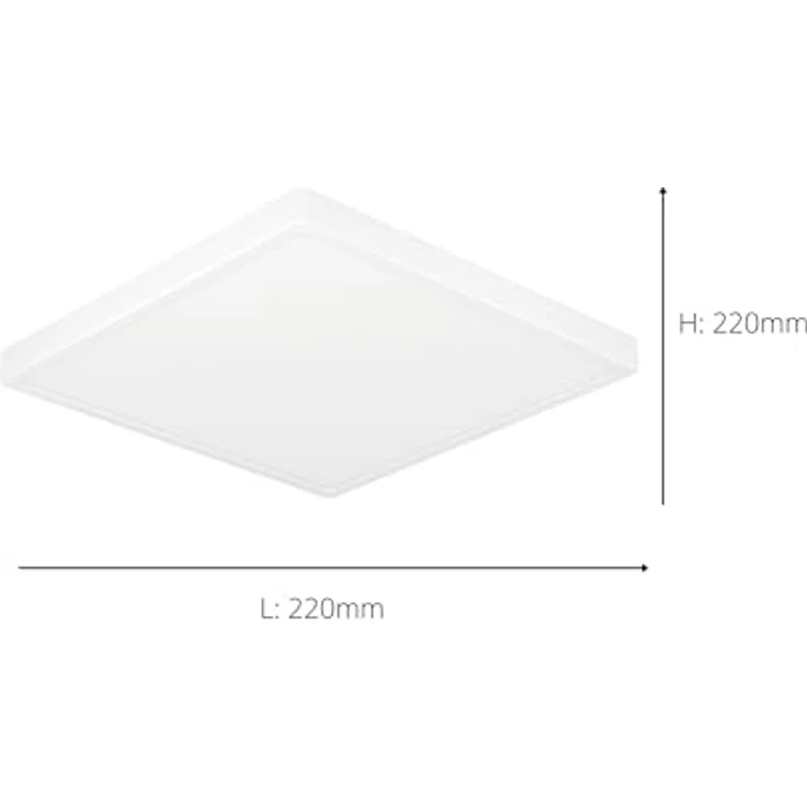 EGLO LED Deckenleuchte Fueva 6, runde Badezimmer Deckenlampe in Weiß und Schwarz, IP44, Ø 28 cm, warmweiß-kaltweiß – Bild 5