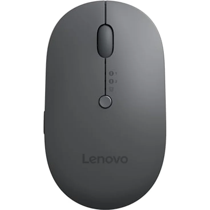 Lenovo Multi-Device Wireless Mouse (X9 Edition), Kabellos, Schwarz-Grau, mit AI Now-Taste und schnell aufladbarem Akku – Bild 1