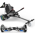 Mega Motion Balance Scooter Kart A03, 15,00 km/h, 6.5" Hoverboards mit Hoverkart Bluetooth Lautsprecher LED-Light, in schwarz - Preisvergleich