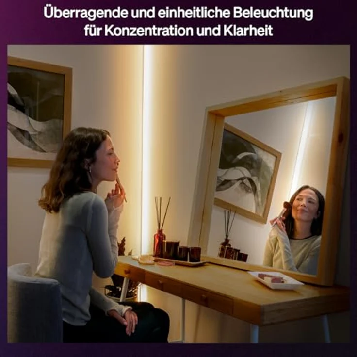 Philips Hue OmniGlow 3m Mikro LED-Lightstrip, 2700 lm, Flexible Innenbeleuchtung, Zuschneidbar, App- und Sprachsteuerung – Bild 5