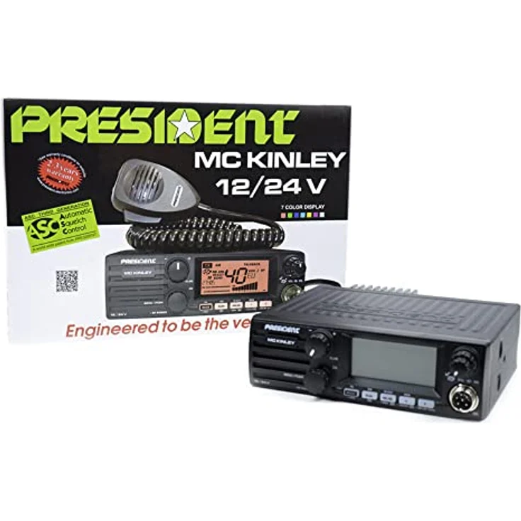 Radio CB President MC Kinley ASC AM-FM-LSB-USB 40CH ANL NB Hi-Cut 12/24 – Bild 1