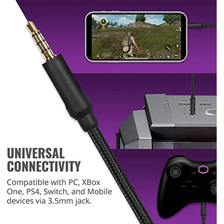 Cooler Master MH670 Gaming Headset mit 2,4 GHz kabellos, Virtual 7.1 Surround Sound und Multi-Plattform-Kompatibilität – Bild 6