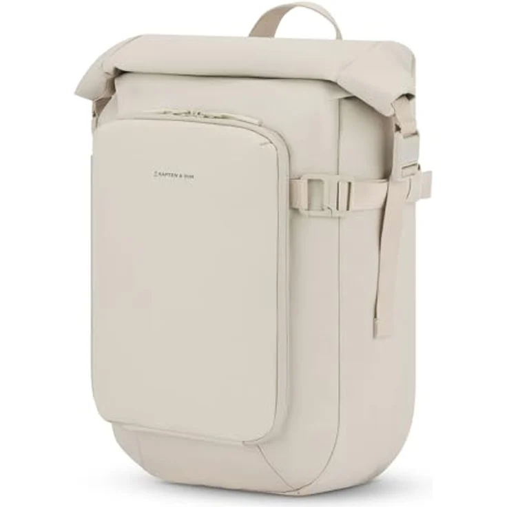 Kapten & Son Lisbon Backpack 18L, Freizeitrucksack mit Laptopfach, wasserabweisend, Sandstone beige – Bild 2
