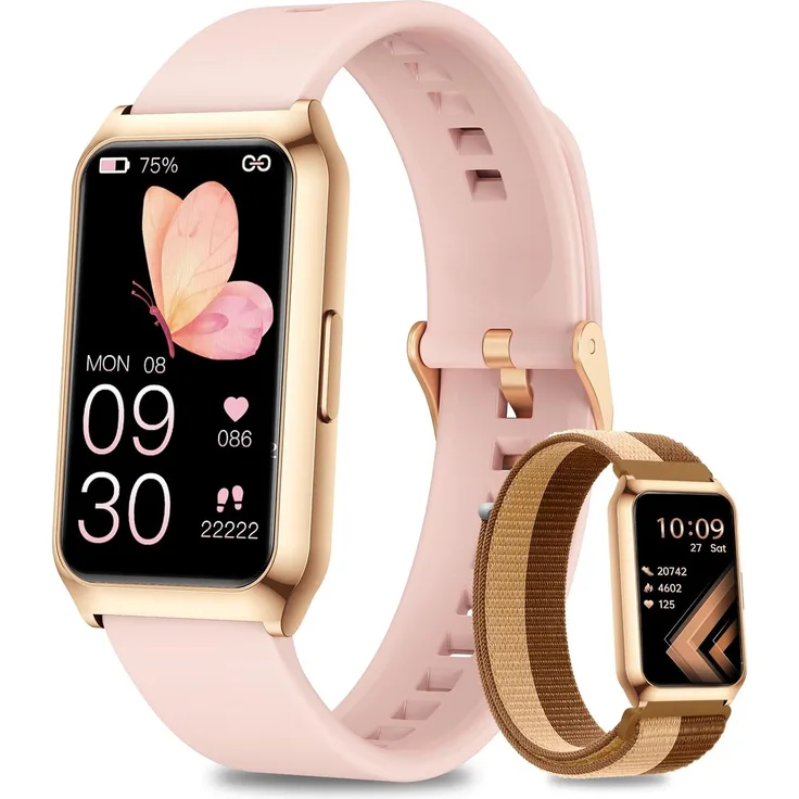 Fitoncloud Damen Smartwatch 1,47", Fitness Tracker mit 25 Sportmodi, SpO2, Herzfrequenz, Schlafmonitor, IP68 wasserdicht, lange Akkulaufzeit