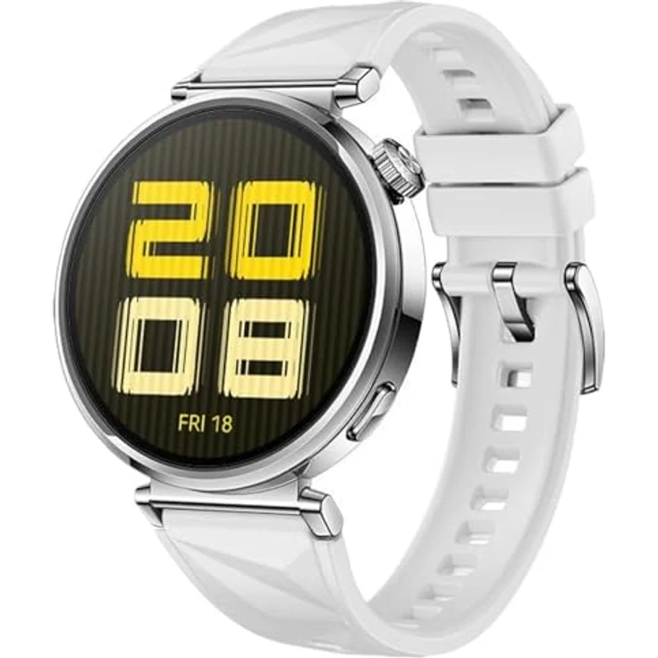 GIOPUEY Armband für Huawei Watch GT 6/GT 5 41mm/5 Pro 42mm, Weiches Silikon Ersatzarmband [Verschleißfest] [Atmungsaktiv] - weiß – Bild 1