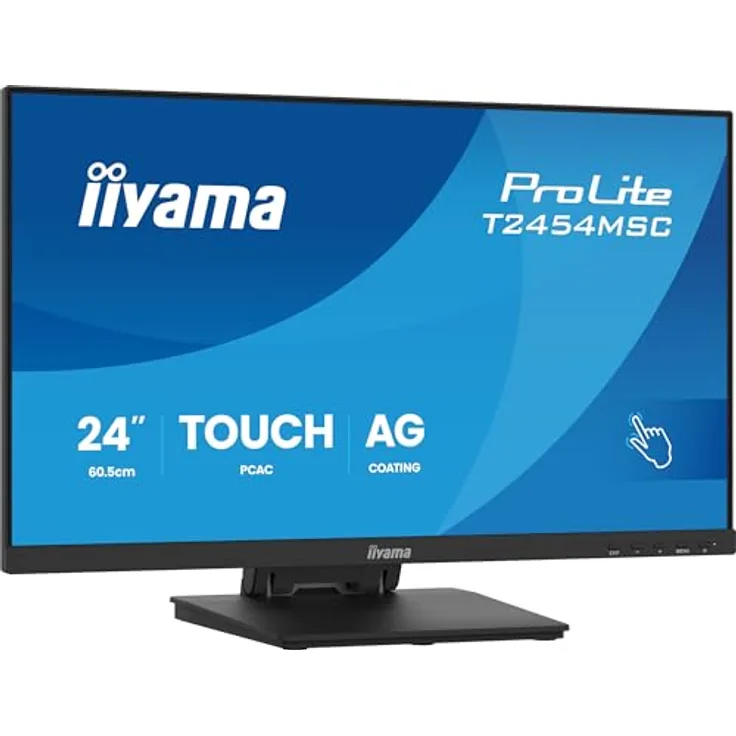 iiyama Prolite T2454MSC-B3AG, 23,8" Full-HD IPS Touchscreen-Monitor, 10-Punkt Multitouch, HDMI, DP, USB 3.2, Höhenverstellung, schwarz