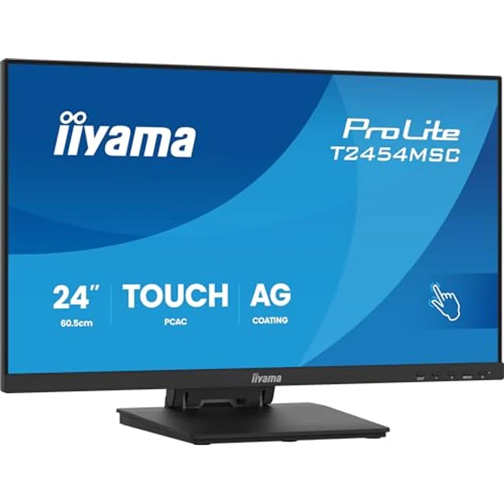 iiyama Prolite T2454MSC-B3AG, 23,8" Full-HD IPS Touchscreen-Monitor, 10-Punkt Multitouch, HDMI, DP, USB 3.2, Höhenverstellung, schwarz – Bild 1