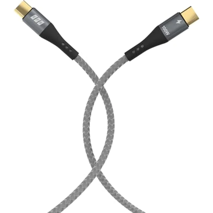 EFB USB-C Kabel, 100W PD 3.0, 10 Gbit/s, 4K Video, E-Marker Chip, 0,5m, grau – Bild 4