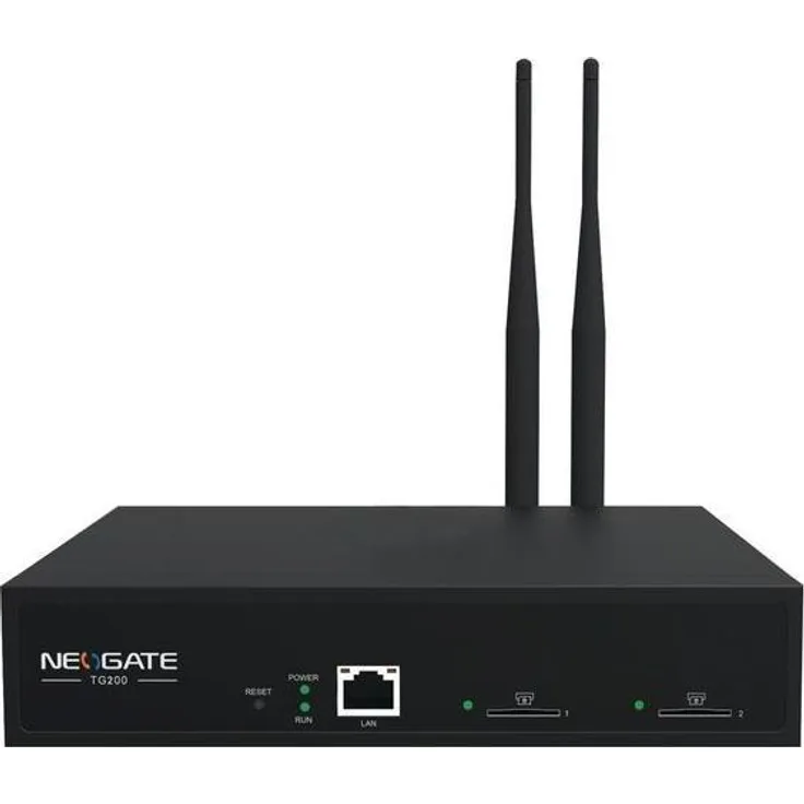Yeastar LTE/4G-Gateway TG200L, 2-Kanal Router mit SMS-Funktion und webbasierter Verwaltung, Schwarz
