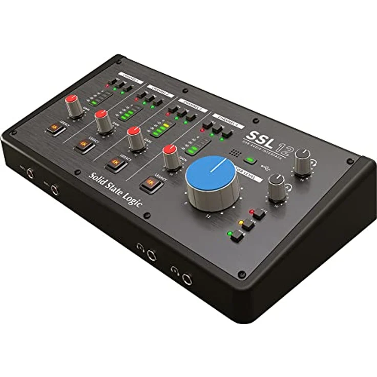 Solid State Logic SSL 12 12-In/8-Out-USB-Audio-Interface, 32 Bit/192 kHz, mit 4 Mikrofonvorverstärkern und SSL Production Pack-Software – Bild 4