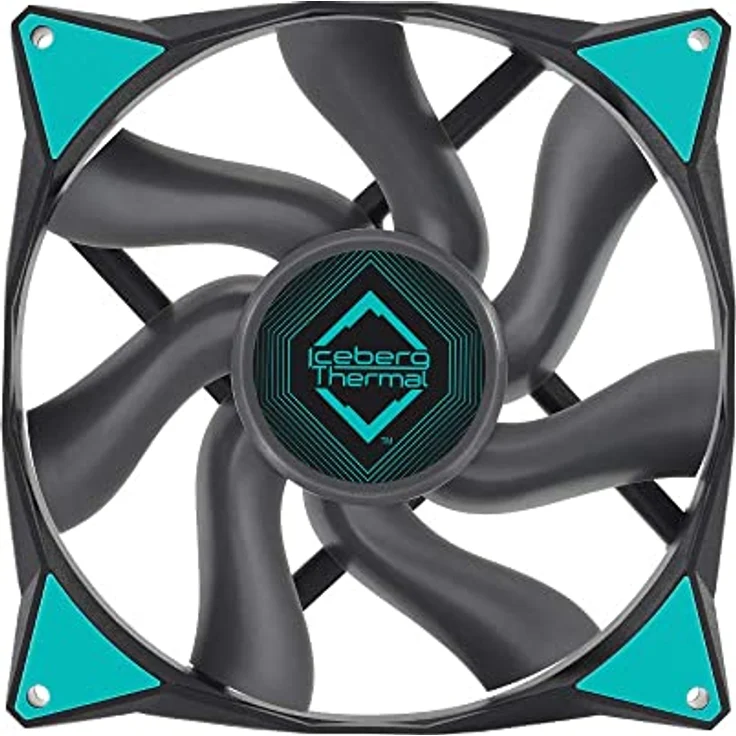 Iceberg Thermal IceGALE 140 mm PWM Premium Gehäuselüfter 2er-Pack, Schwarz – Bild 3