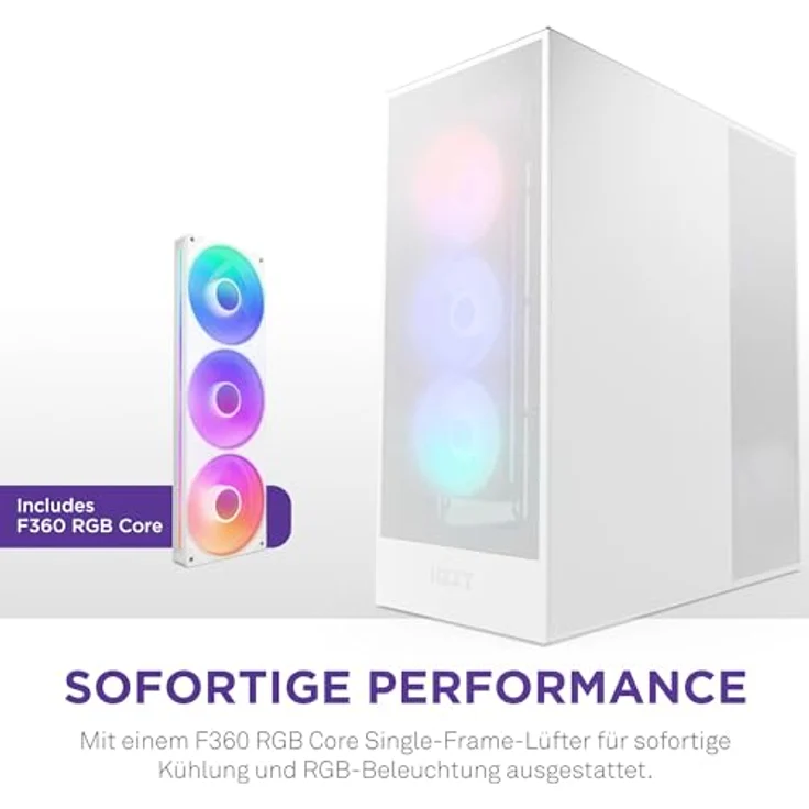 NZXT H7 Flow RGB (2024) Mid-Tower White (ATX), PC Gehäuse, Weiss – Bild 3