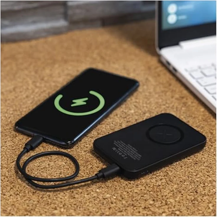EMOS Micro Wireless Powerbank 5000 mAh, PD 20 W + Magnetisch 15 W, Fast-Charging, Passthrough, Schwarz – Bild 5