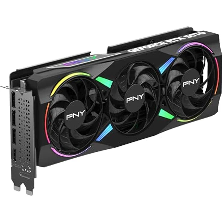 PNY GeForce RTX™ 5070 12GB ARGB OC Triple Fan Grafikkarte DLSS 4, NVIDIA Blackwell Architektur mit hocheffizientem Speicher – Bild 2