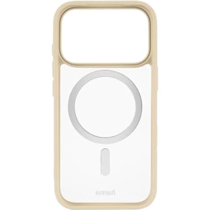 Hama Handyhülle für iPhone 17 Pro und MagSafe, magnetisches Case mit Kantenschutz, Kameraschutz, Anti-Rutsch-Oberfläche, geschützte Seitentasten, durchsichtig/beige – Bild 3