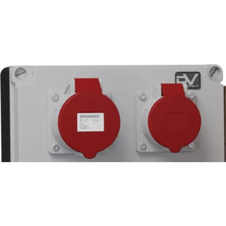 Doktorvolt Stromverteiler FRED 32A 16A 2x230V Baustromverteiler Wandverteiler Steckdosenverteiler 4-fach, ausgestattet mit Mennekes-Steckdosen – Bild 2