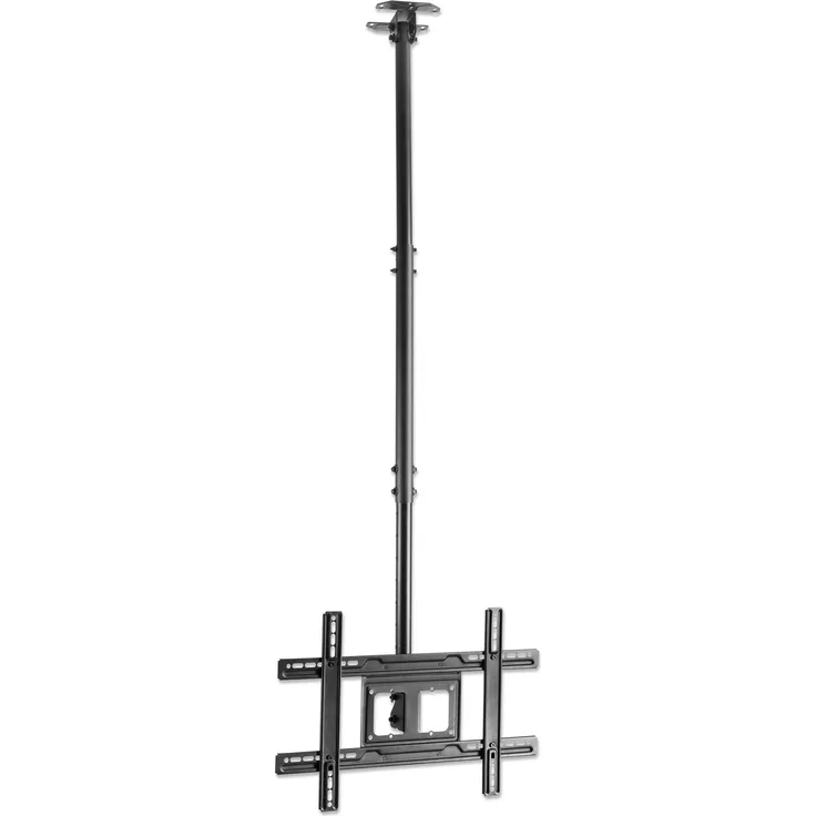 Manhattan 462051, Höhenverstellbare Full-Motion Deckenhalterung für Flachbildschirme bis 80 Zoll, -25 bis 5° Neigung, Schwarz