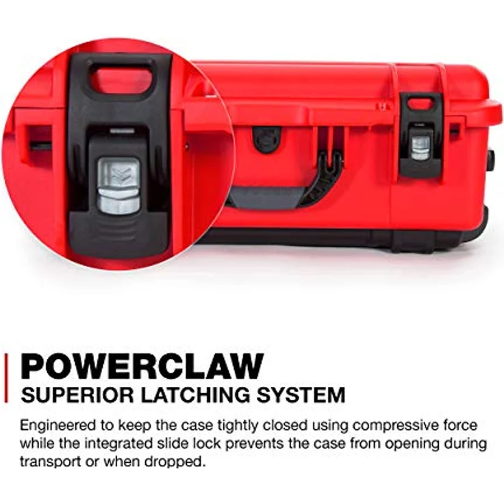 Nanuk 935 Wasserdichter Hartschalenkoffer leer - Mit Rädern - Rot, PowerClaw Verriegelungssystem, Wasserdichte Dichtung, Schlagfester NK-7-Kunststoff – Bild 4