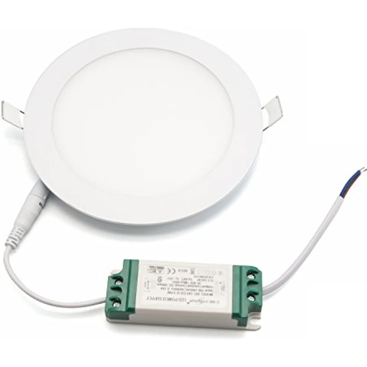 ENERGMiX LED Panel ultra slim Deckenleuchte Einbaustrahler Einbau Leuchte rund neutralweiß 12 Watt mit Trafo – Bild 1