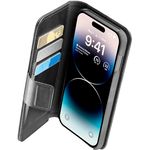 cellularline Book Agenda für iPhone 14 Pro Max, elegante Handytasche mit Magnetverschluss, antibakterieller Technologie und praktischer Standfunktion