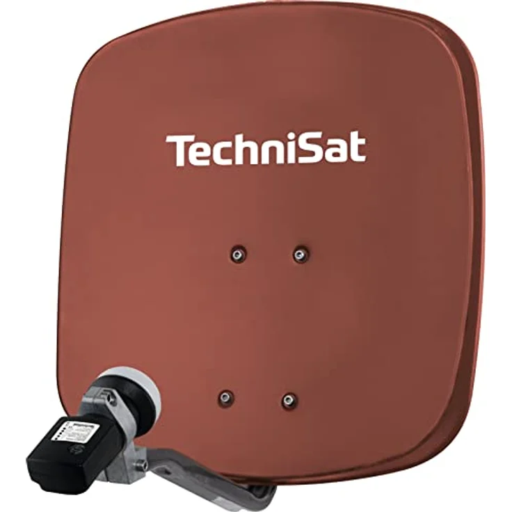 TechniSat DIGIDISH 45 – Satelliten-Schüssel für 1 Teilnehmer (45 cm kleine Sat Anlage - Komplettset mit Wandhalterung und Satfinder V/H-LNB) rot – Bild 5