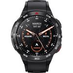 Mibro Smart Watch GS Pro (Schwarz) - 1,4 Zoll Amoled Display, Bluetooth Anrufe, 20 Tage Akkulaufzeit, 5ATM wasserdicht, GPS-Positionierung, 105 Sportmodi, Herzfrequenzüberwachung, Sportlicher Stil