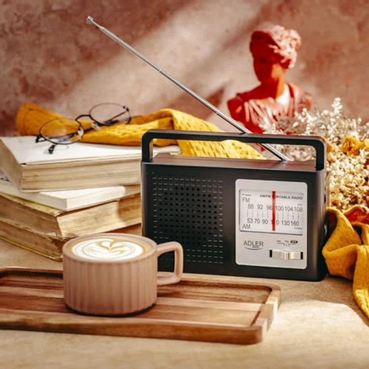 Adler AD 1909 Radio (Tragbares AM FM Radio mit Antenne) – Bild 2