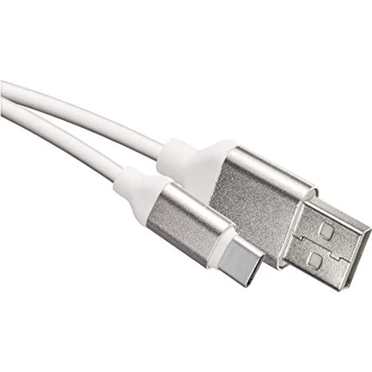 EMOS USB-C Schnelladekabel auf USB 2.0, Quick-Charge 2,4 A Ladekabel Typ C für Schnelladen und Datenübertragung 480 Mbit/s, 1 m, weiß