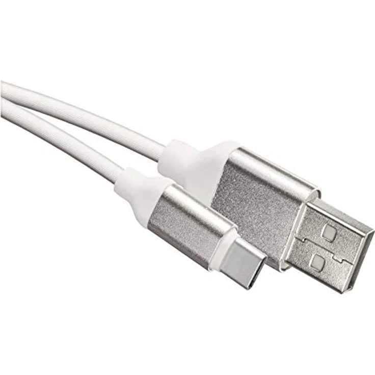 EMOS USB-C Schnelladekabel auf USB 2.0, Quick-Charge 2,4 A Ladekabel Typ C für Schnelladen und Datenübertragung 480 Mbit/s, 1 m, weiß – Bild 1