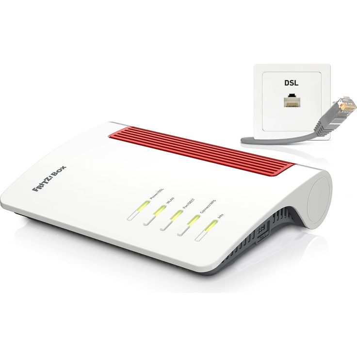 AVM FRITZ!Box 7690 (Wi-Fi 7) VDSL/ADSL Router, 2,5 Gbit/s, weiß/rot – Bild 2