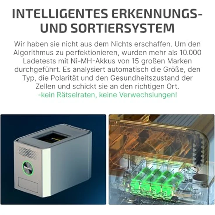 OLIGHT Ostation X Akku Ladegerät für AA-NiMH-Batterien, Schnell Type-C Wiederaufladbar mit Multischutz LED Anzeige – Bild 3