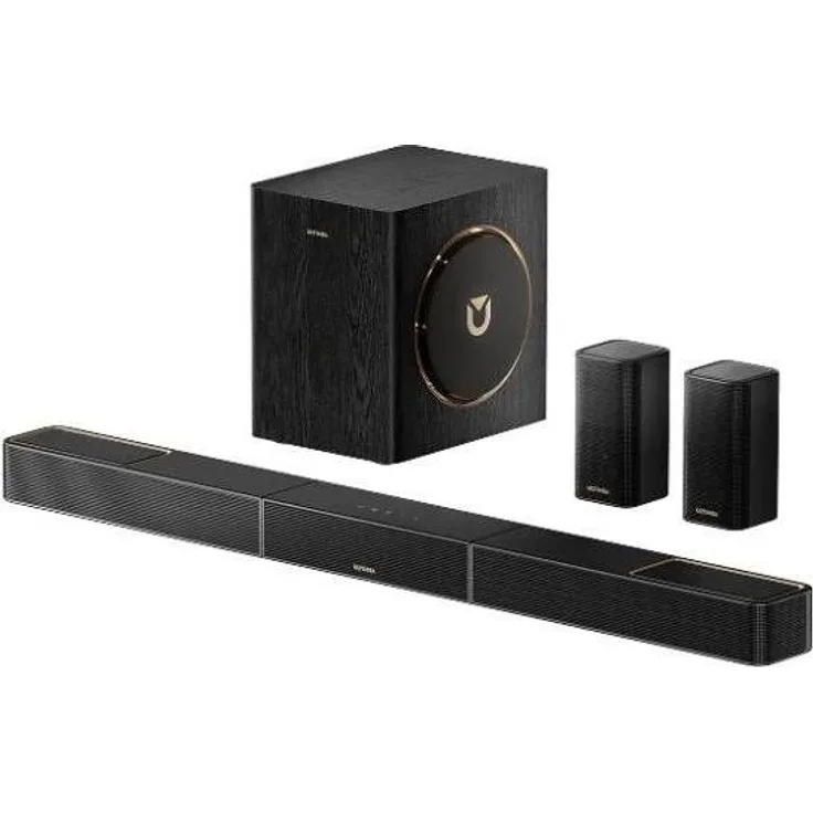 Ultimea Skywave F40 Soundbar, Dolby Atmos 5.1.2 Kanal mit 6,5" Subwoofer, Schwarz