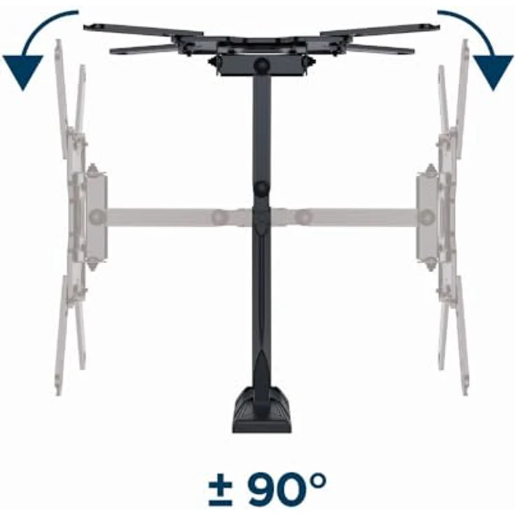 Gembird Premium Full-motion TV Wall Mount 32-55inch 32kg (Wand, 55", 32 kg), TV Wandhalterung, Schwarz – Bild 4