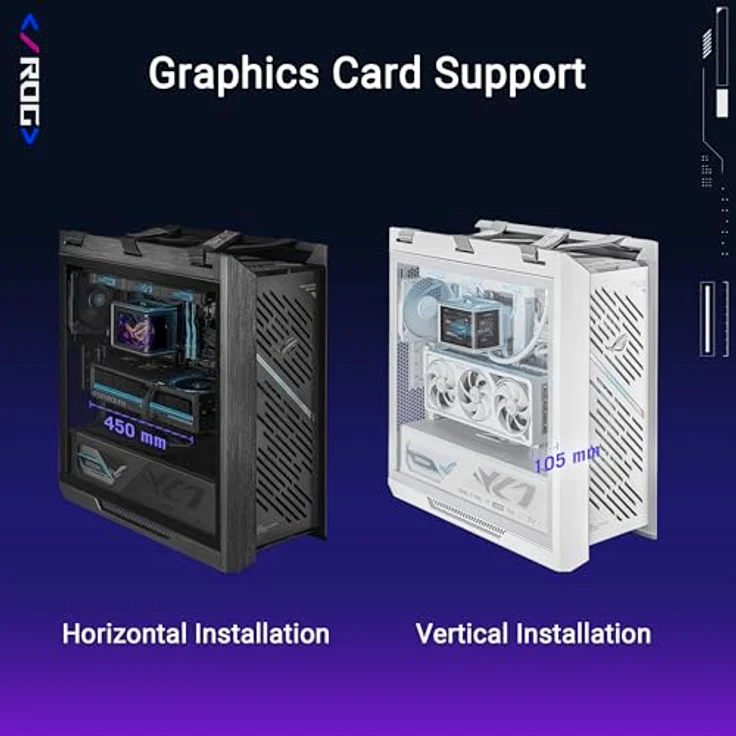 ASUS ROG Strix Helios II, Midi Tower Gehäuse, E-ATX, Weiß, gehärtetes Glas, RGB-Beleuchtung, optimales Kabelmanagement, Gaming – Bild 7