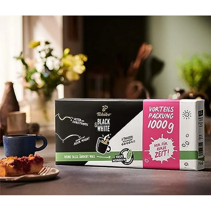 Tchibo BLACK&WHITE 1000g Vorteilspack 4x250g gemahlener Kaffee – Bild 3
