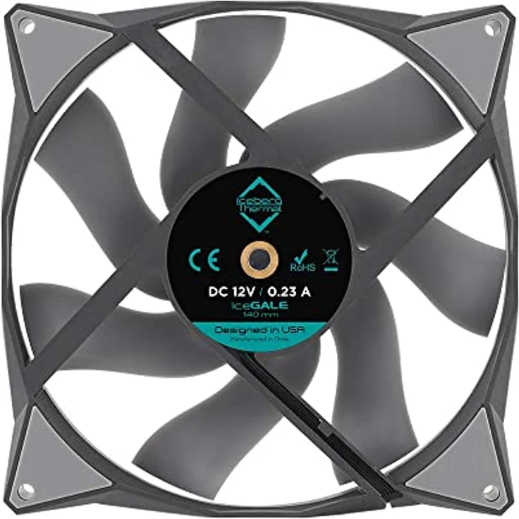 Iceberg Thermal IceGALE 140 mm PWM Premium Gehäuselüfter, Grau – Bild 3