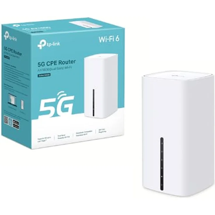 TP-Link Archer NX200 LTE WLAN Router, 5G Router SIM-Karte, AX1800 Dualband-WLAN 6, 3 x Gigabit-Ports, MU-MIMO, Web- und APP-Verwaltung, Plug-and-Play – Bild 1