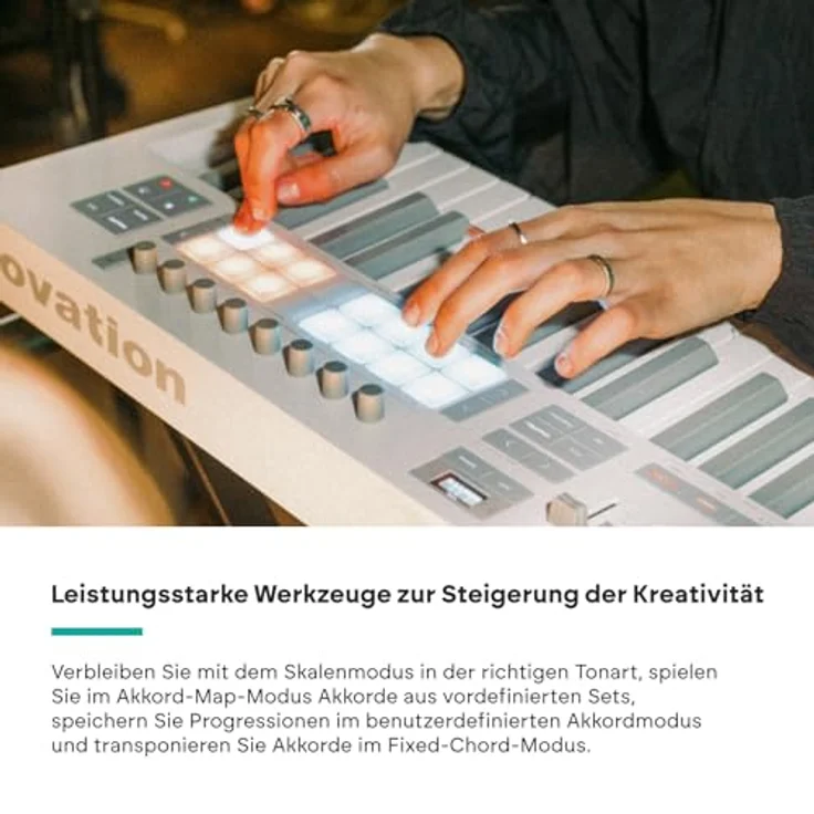 Novation Launchkey 49 White, USB-MIDI-Keyboard-Controller mit 49 halbgewichteten Tasten und DAW-Steuerung – Bild 7