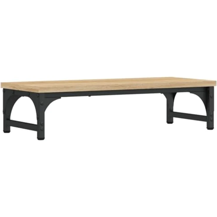 vidaXL Monitorständer Sonoma-Eiche, ergonomischer Bildschirmständer mit Stauraum, 55x23x14 cm, Holzwerkstoff – Bild 7